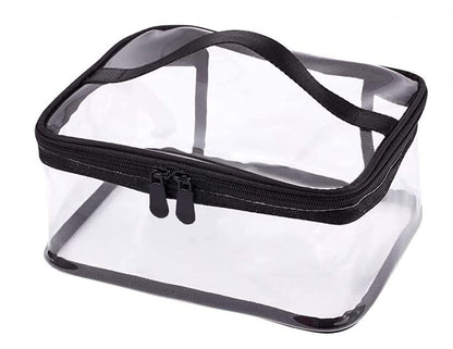 Portable Clear Makeup Bag Zipper Waterproof Transparent Travel Storage Pouch Cosmetic Toiletry With Handle