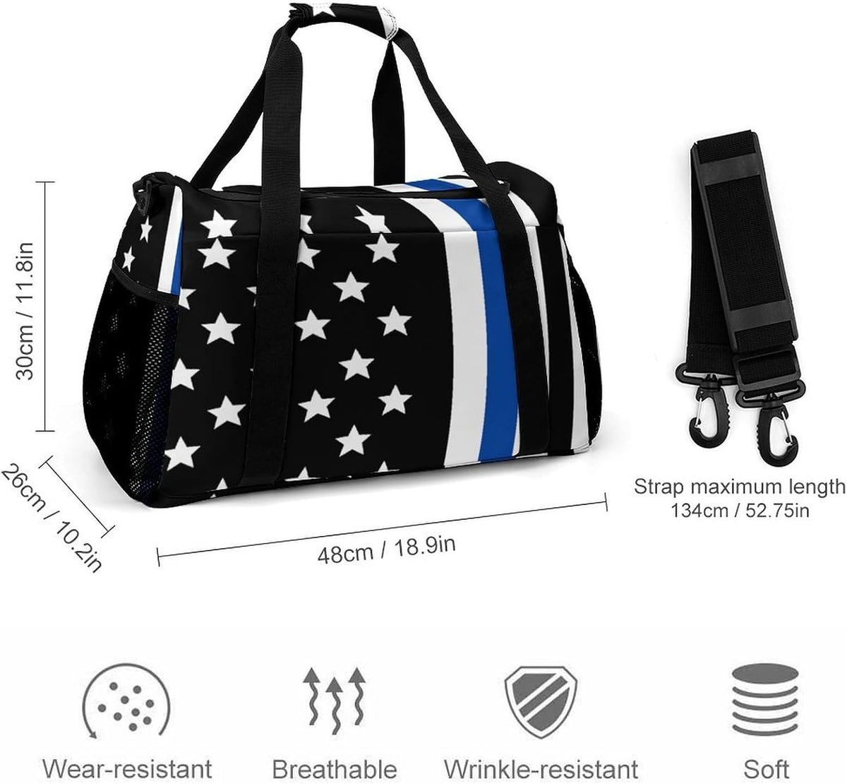 Large Capacity Duffel Bag for Gym Sports Travel Simple Organization Weekender Overnight