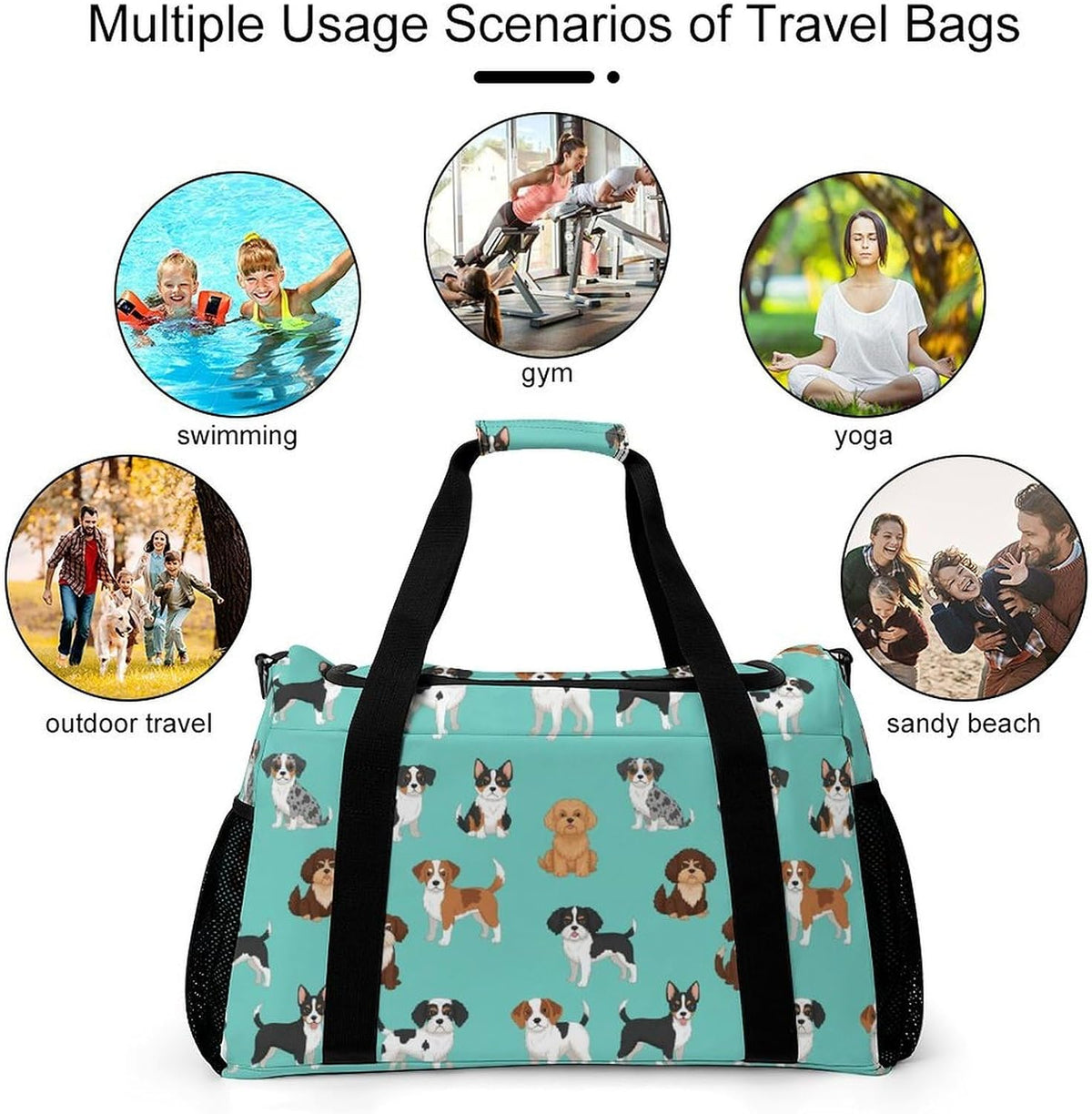 Large Capacity Duffel Bag for Gym Sports Travel Simple Organization Weekender Overnight