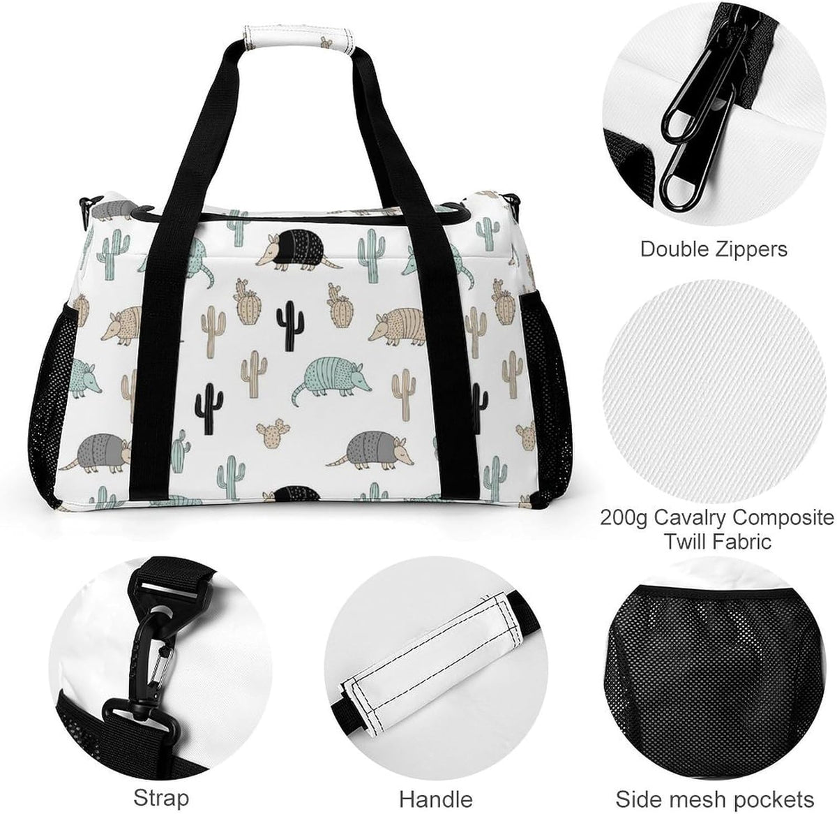 Large Capacity Duffel Bag for Gym Sports Travel Simple Organization Weekender Overnight
