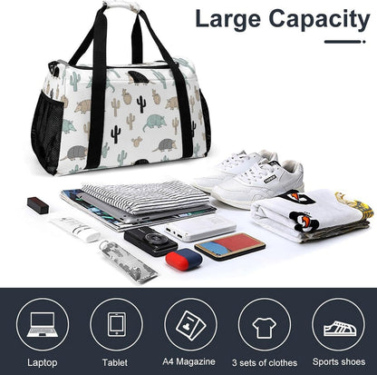 Large Capacity Duffel Bag for Gym Sports Travel Simple Organization Weekender Overnight
