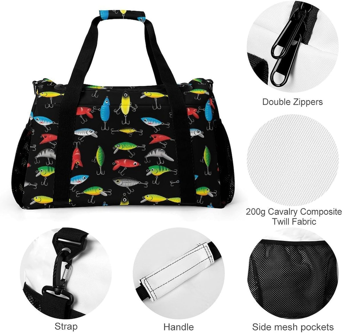 Large Capacity Duffel Bag for Gym Sports Travel Simple Organization Weekender Overnight