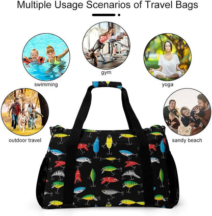 Large Capacity Duffel Bag for Gym Sports Travel Simple Organization Weekender Overnight