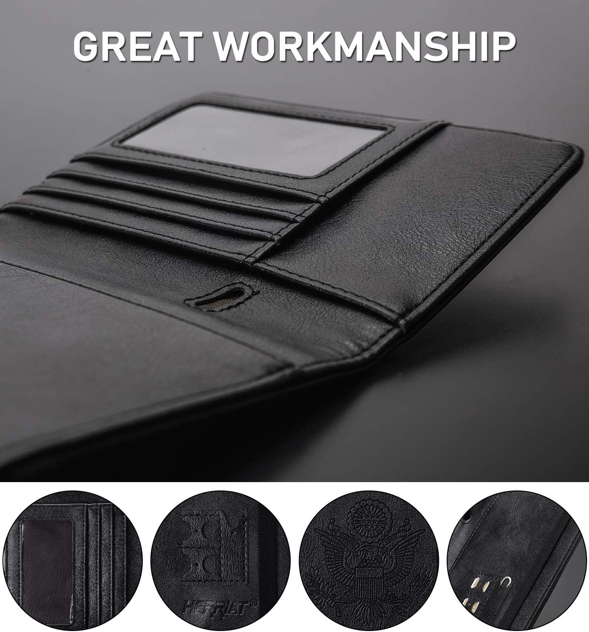 Leather Passport Holder Cover Case RFID Blocking Travel Wallets Card Case for Women Men(Coffee)