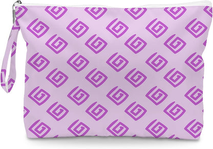 Wet Dry Bag, Wet Bag for Swimsuit, Diaper Sunscreen Large Zipper Pouch Waterproof Pouch, Beach Bags for Women, Pink and White Textured Plaid, Gifts for Ladies Girls Friends Colleagues and Sisters