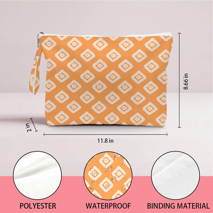 Wet Dry Bag, Wet Bag for Swimsuit, Diaper Sunscreen Large Zipper Pouch Waterproof Pouch, Beach Bags for Women, Pink and White Textured Plaid, Gifts for Ladies Girls Friends Colleagues and Sisters
