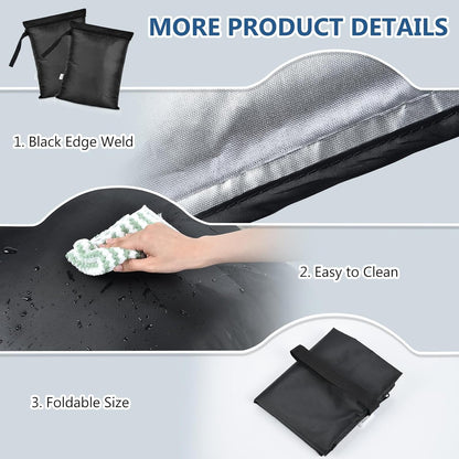 2PCS Small Wet Bag for Swimsuit 12x14 Inch Waterproof Wet Dry Bag | Wet Clothes Bag with Handle & Zippered Reusable Washable Travel Bags for Beach Pool Yoga Gym, Drying Do Not Exceed 176℉ Black
