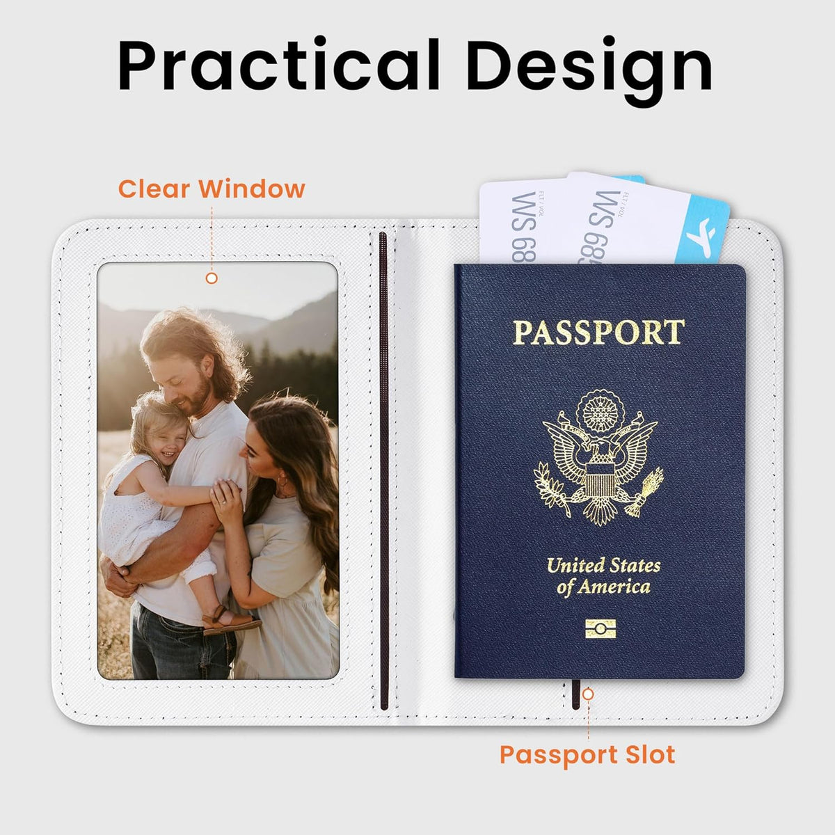 Mayski Passport Holder for Travel, Cute Passport Cover for Men and Women, 2 Pack family Passport Wallet, Flowers