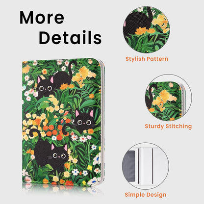 Mayski Passport Holder for Travel, Cute Passport Cover for Men and Women, 2 Pack family Passport Wallet, Flowers