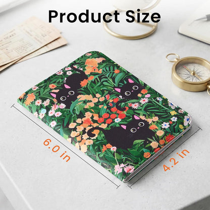 Mayski Passport Holder for Travel, Cute Passport Cover for Men and Women, 2 Pack family Passport Wallet, Flowers