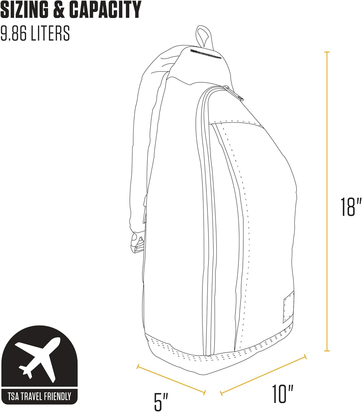 Durable Sling Bag, Crossbody Backpack with Side Release Buckle, Tablet Sleeve and Adjustable Strap, Port