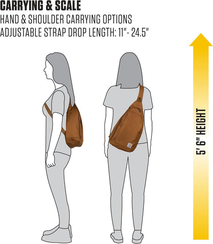 Durable Sling Bag, Crossbody Backpack with Side Release Buckle, Tablet Sleeve and Adjustable Strap, Port