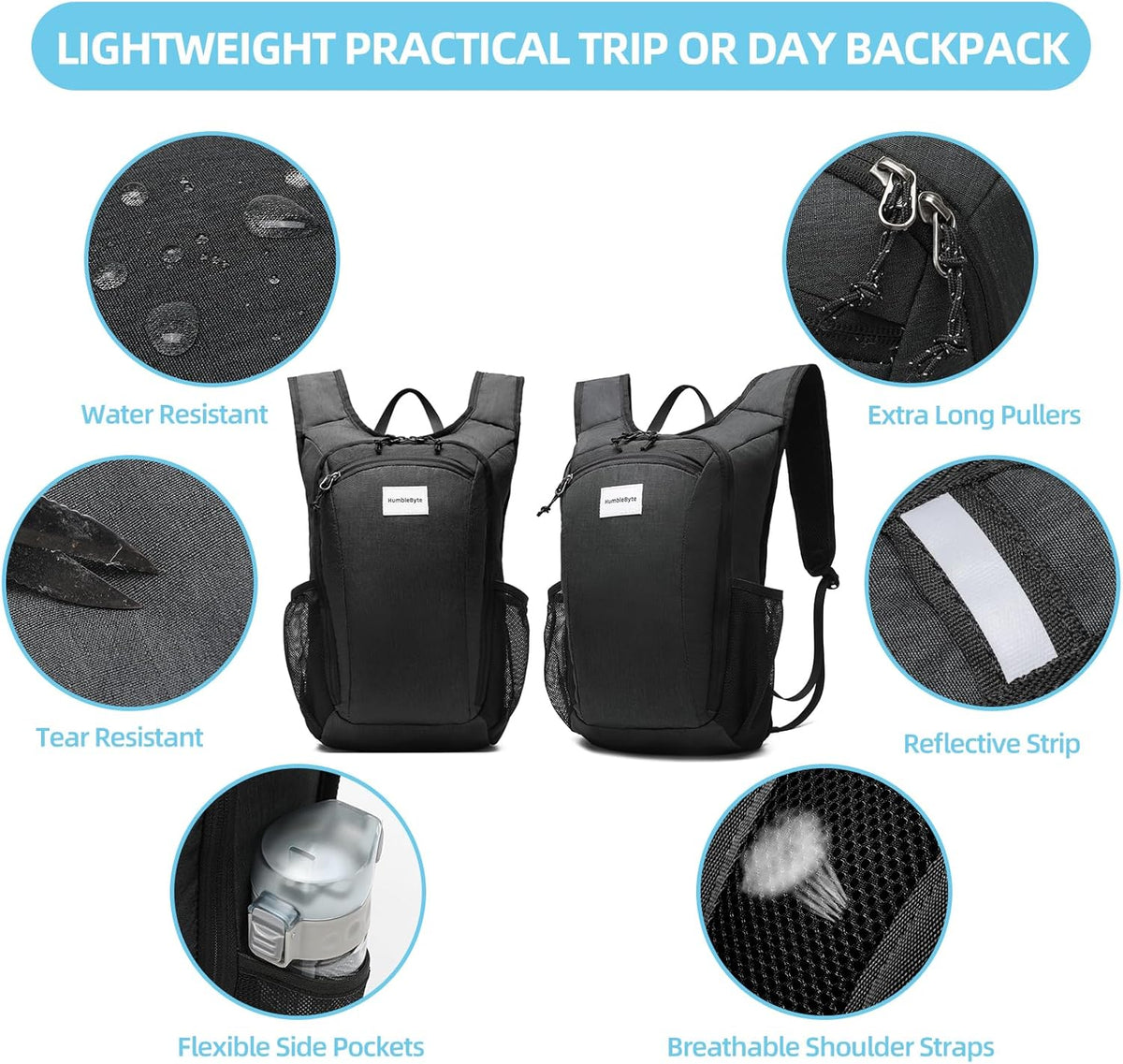 10L Foldable Lightweight Backpack – Packable Travel Daypack for Hiking, Cycling & Everyday Use – Water-Resistant Travel Bag with Multi-Pocket Design for Women & Men(Gray)