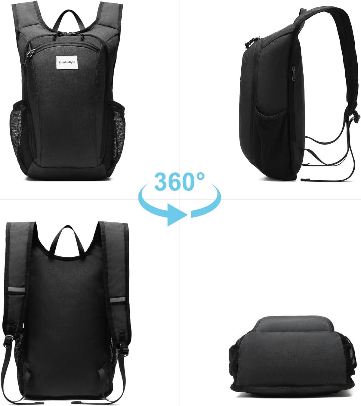 10L Foldable Lightweight Backpack – Packable Travel Daypack for Hiking, Cycling & Everyday Use – Water-Resistant Travel Bag with Multi-Pocket Design for Women & Men(Gray)