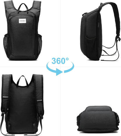 10L Foldable Lightweight Backpack – Packable Travel Daypack for Hiking, Cycling & Everyday Use – Water-Resistant Travel Bag with Multi-Pocket Design for Women & Men(Gray)
