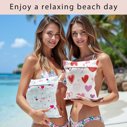 Swimsuit Bag Wet Bags for Travel Reusable Waterproof Bags Bow Wet Bag for Swimsuit Towels Beach Gym 10.2×12.6 Inches