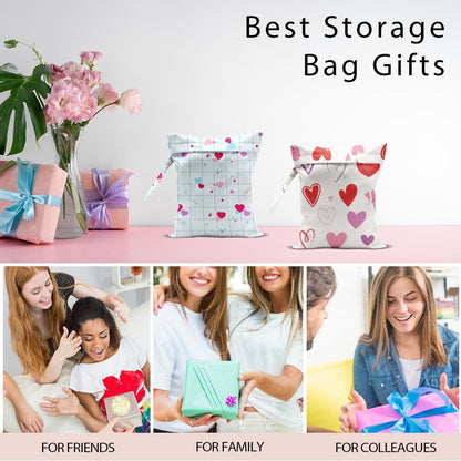 Swimsuit Bag Wet Bags for Travel Reusable Waterproof Bags Bow Wet Bag for Swimsuit Towels Beach Gym 10.2×12.6 Inches