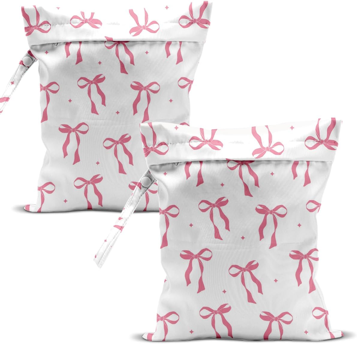 Swimsuit Bag Wet Bags for Travel Reusable Waterproof Bags Bow Wet Bag for Swimsuit Towels Beach Gym 10.2×12.6 Inches
