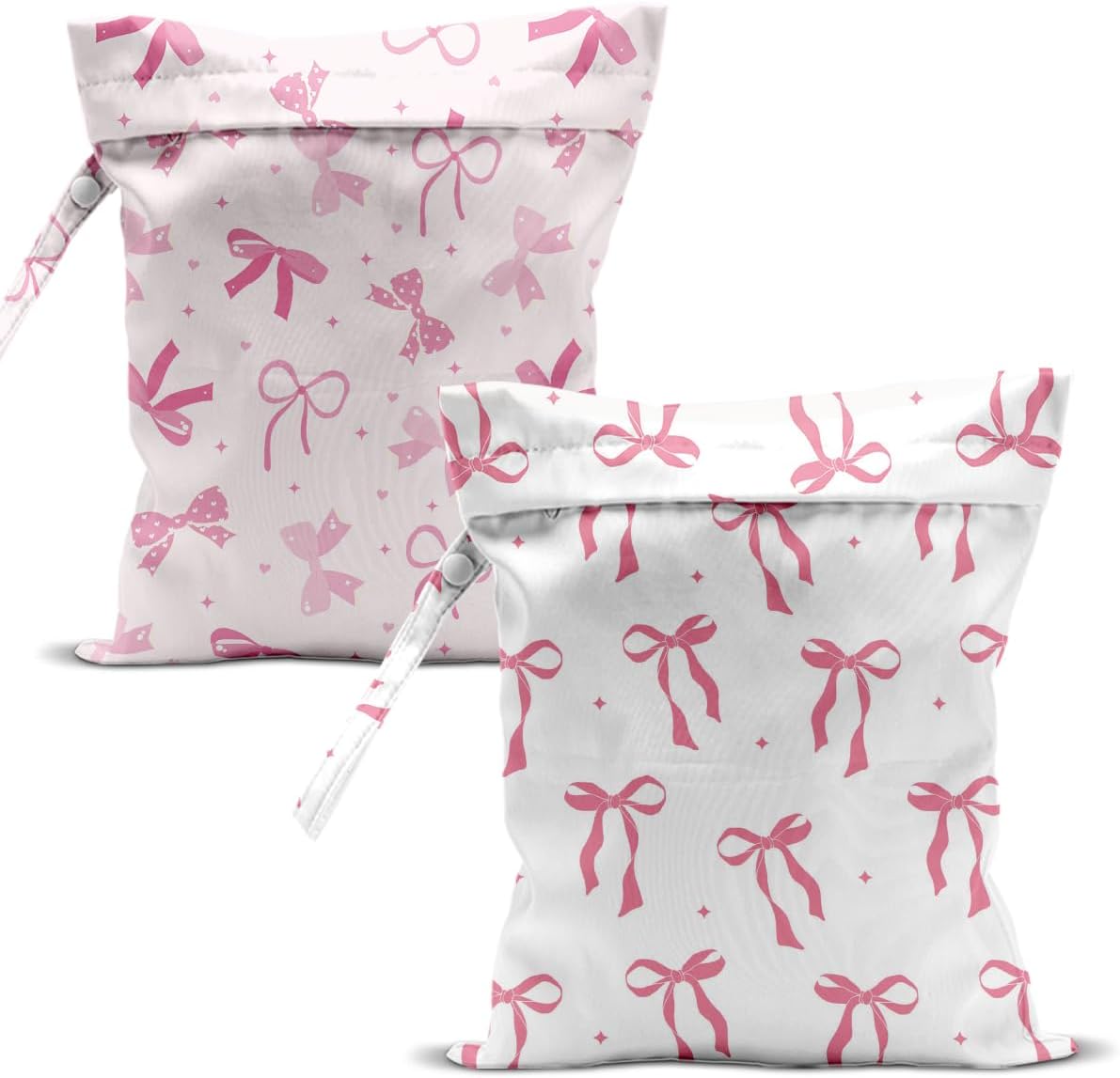 Swimsuit Bag Wet Bags for Travel Reusable Waterproof Bags Bow Wet Bag for Swimsuit Towels Beach Gym 10.2×12.6 Inches