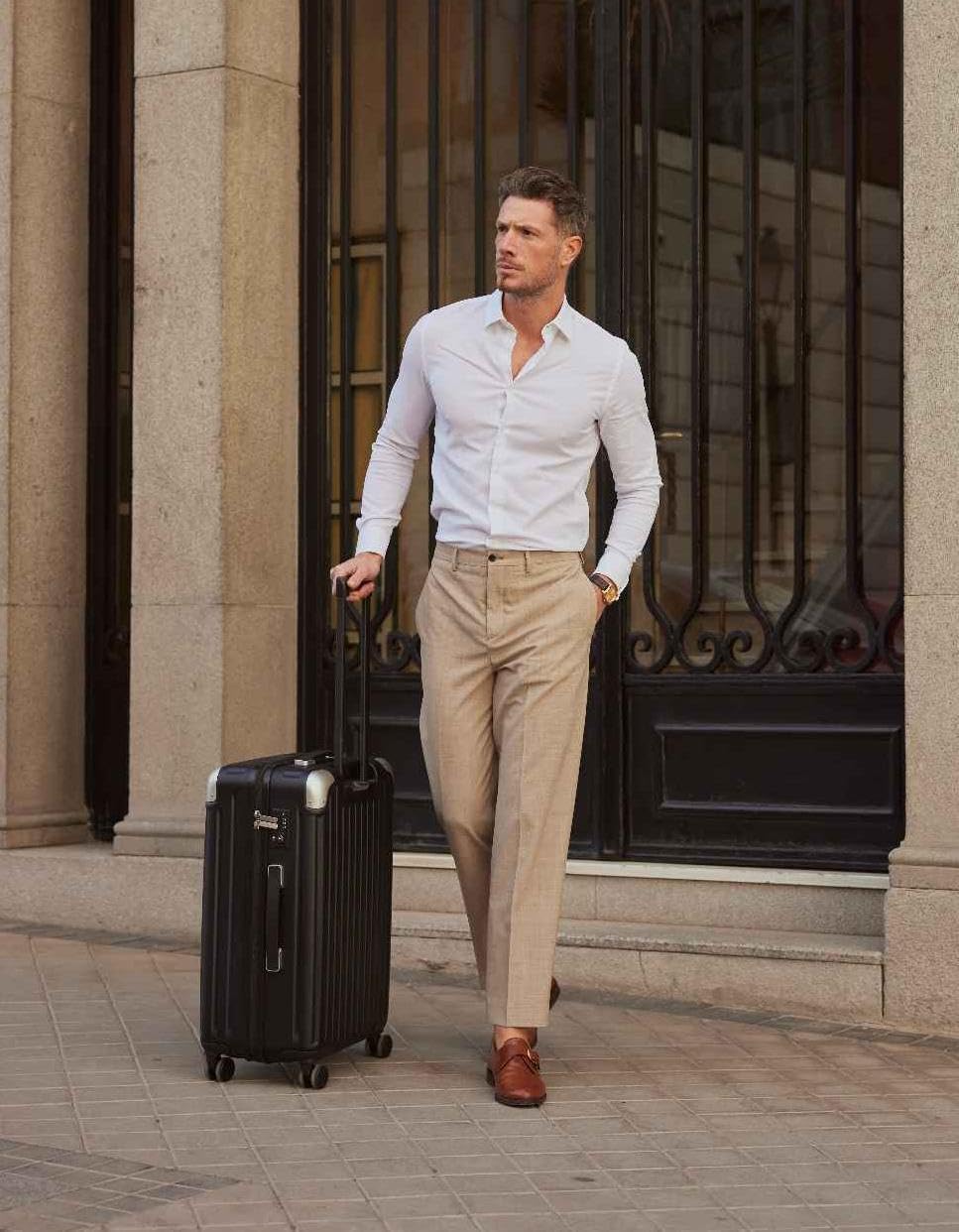 Grace Hard Shell Carry on Luggage with Front Compartment, 20 Inch Expandable Suitcases with Wheels, Lightweight Carry-on Suitcase for Airplane, Tsa Lock, Black