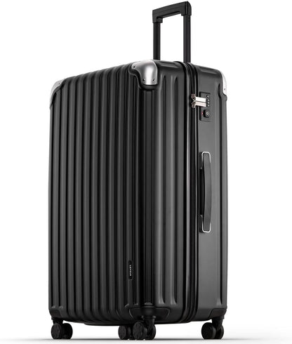 Grace Hard Shell Carry on Luggage with Front Compartment, 20 Inch Expandable Suitcases with Wheels, Lightweight Carry-on Suitcase for Airplane, Tsa Lock, Black