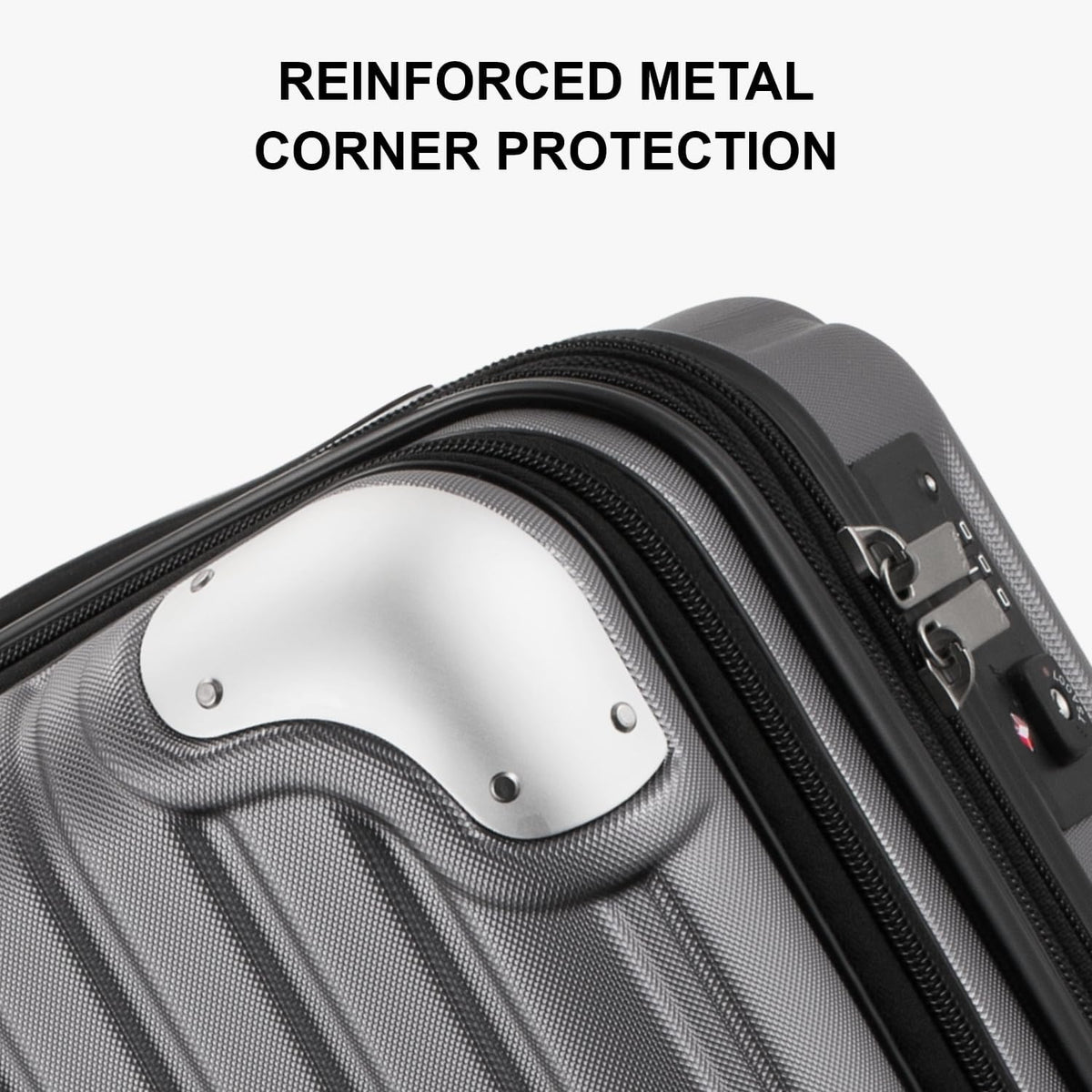 Grace Hard Shell Carry on Luggage with Front Compartment, 20 Inch Expandable Suitcases with Wheels, Lightweight Carry-on Suitcase for Airplane, Tsa Lock, Black