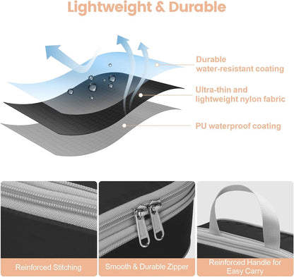 Compression Packing Cubes for Travel Women - Lightweight Luggage Organizers Bag Packing Cubes for Carry on Suitcases