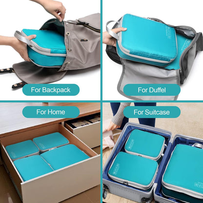 Compression Packing Cubes for Travel Women - Lightweight Luggage Organizers Bag Packing Cubes for Carry on Suitcases