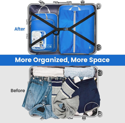 Compression Packing Cubes for Travel Women - Lightweight Luggage Organizers Bag Packing Cubes for Carry on Suitcases