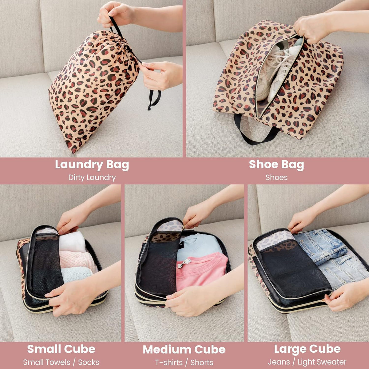 Compression Packing Cubes for Travel Women - Lightweight Luggage Organizers Bag Packing Cubes for Carry on Suitcases
