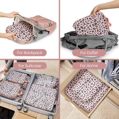 Compression Packing Cubes for Travel Women - Lightweight Luggage Organizers Bag Packing Cubes for Carry on Suitcases