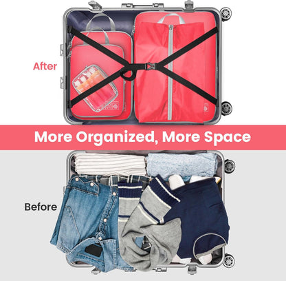 Compression Packing Cubes for Travel Women - Lightweight Luggage Organizers Bag Packing Cubes for Carry on Suitcases