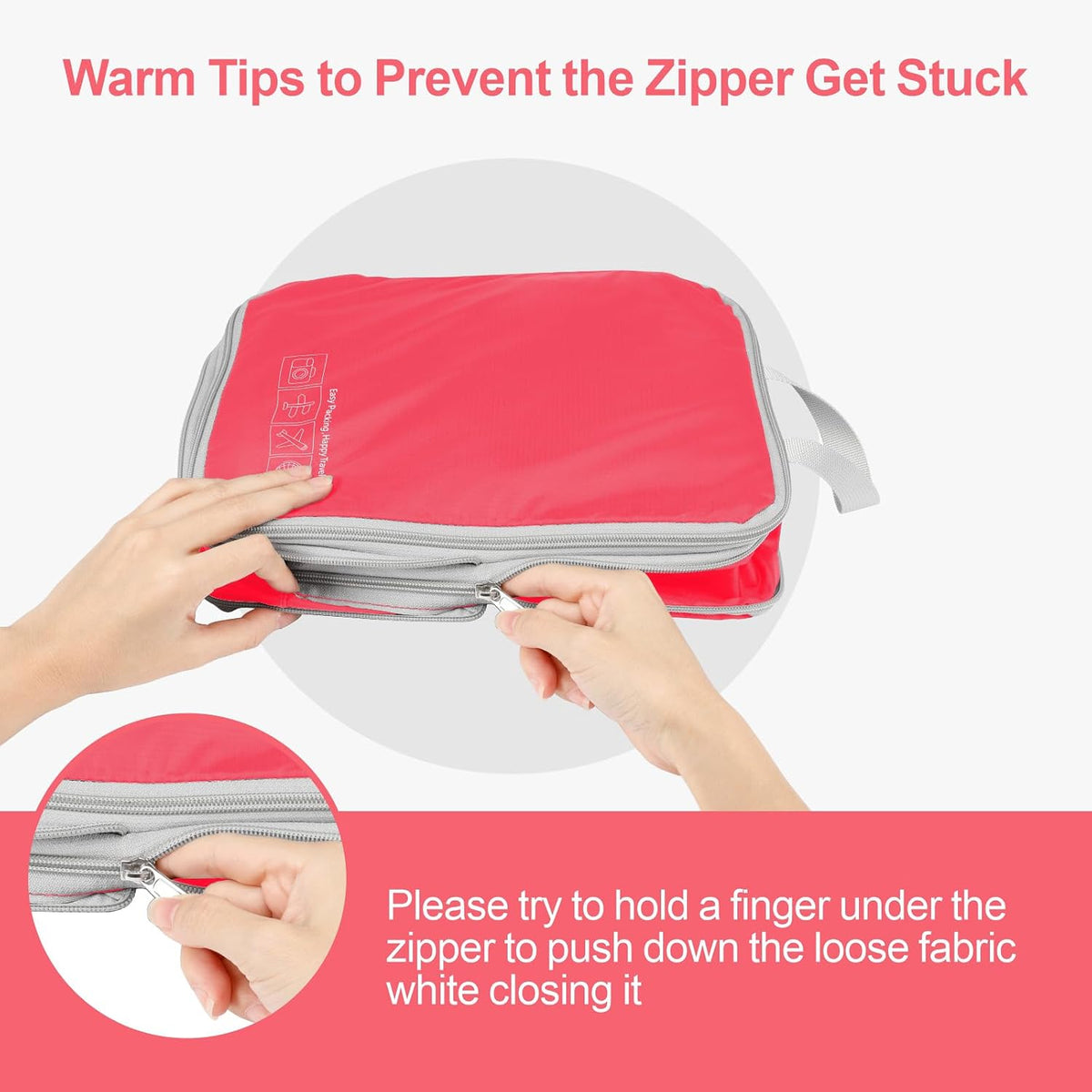 Compression Packing Cubes for Travel Women - Lightweight Luggage Organizers Bag Packing Cubes for Carry on Suitcases