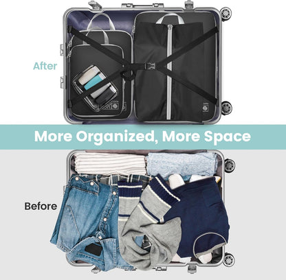 Compression Packing Cubes for Travel Women - Lightweight Luggage Organizers Bag Packing Cubes for Carry on Suitcases