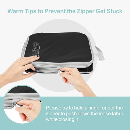 Compression Packing Cubes for Travel Women - Lightweight Luggage Organizers Bag Packing Cubes for Carry on Suitcases