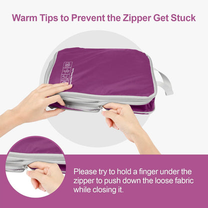 Compression Packing Cubes for Travel Women - Lightweight Luggage Organizers Bag Packing Cubes for Carry on Suitcases
