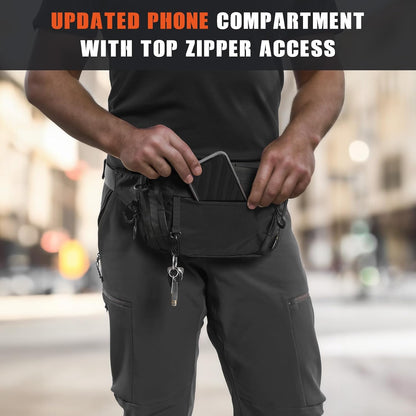 GEAR Tactical CCW Fanny Bag, Concealed Carry Fanny Pack w/Adjustable Waist Belt Tactical Waist Bag Handgun Pouch with Universal Pistol Holster, Everyday Hip Pack for Men Travel Outdoor(Brown)