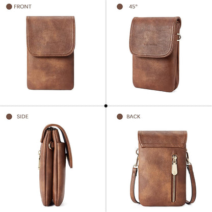 Vegan Leather Crossbody Bags for Women Designer Cell Phone Bag Wallet Purses Adjustable Strap