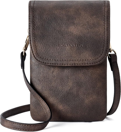 Vegan Leather Crossbody Bags for Women Designer Cell Phone Bag Wallet Purses Adjustable Strap