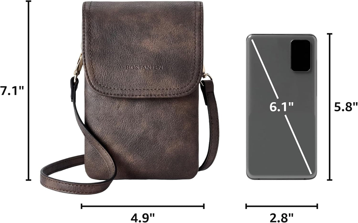 Vegan Leather Crossbody Bags for Women Designer Cell Phone Bag Wallet Purses Adjustable Strap