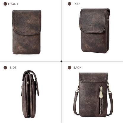 Vegan Leather Crossbody Bags for Women Designer Cell Phone Bag Wallet Purses Adjustable Strap