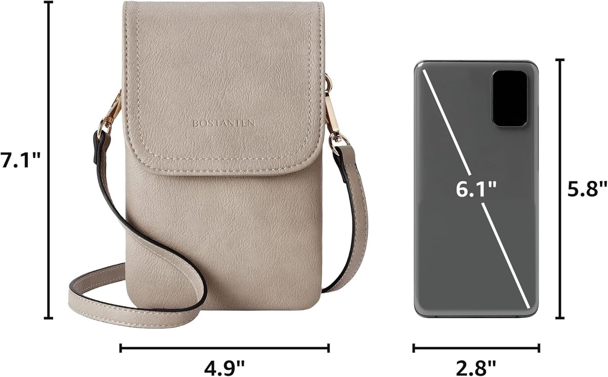 Vegan Leather Crossbody Bags for Women Designer Cell Phone Bag Wallet Purses Adjustable Strap