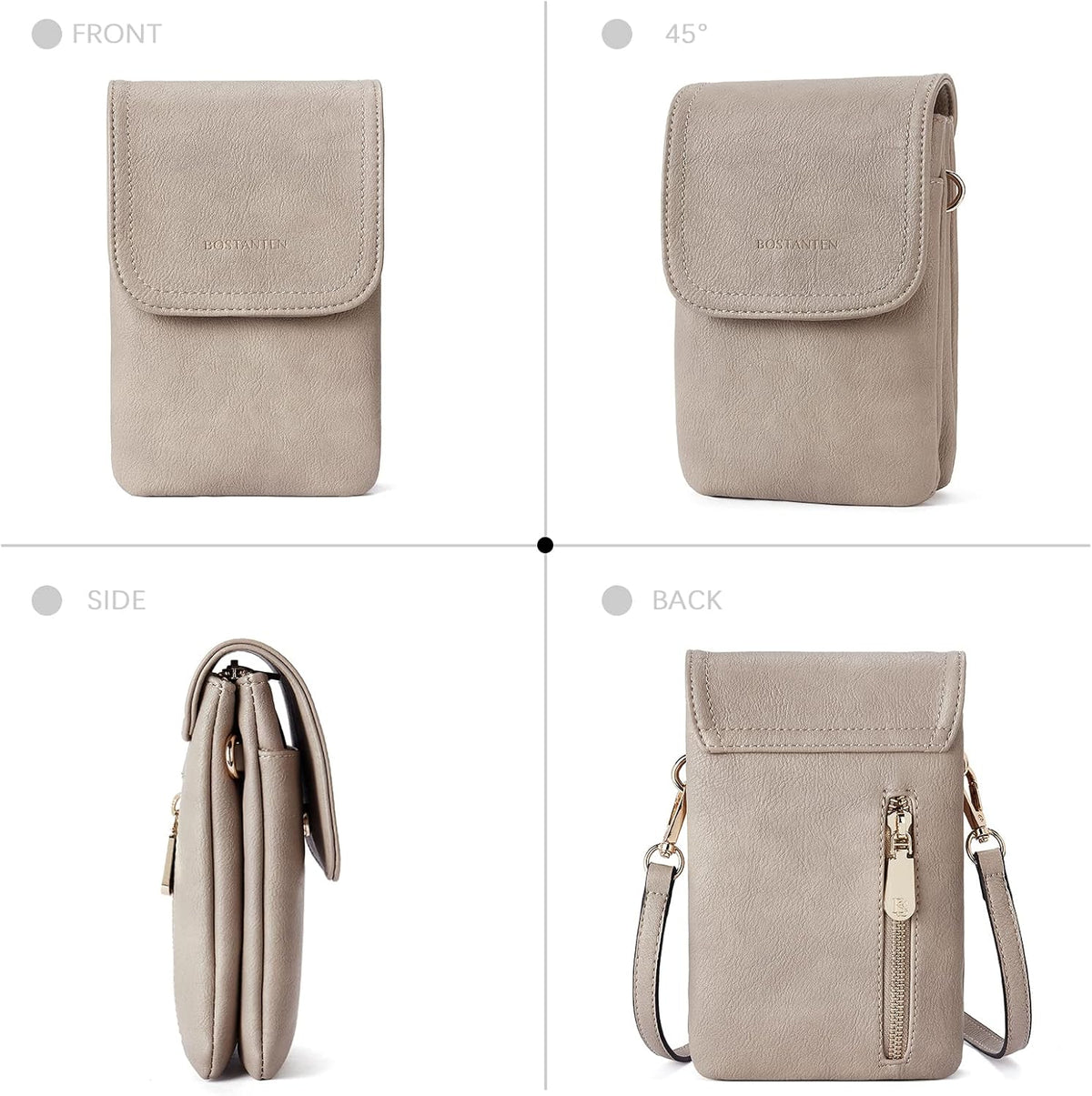 Vegan Leather Crossbody Bags for Women Designer Cell Phone Bag Wallet Purses Adjustable Strap