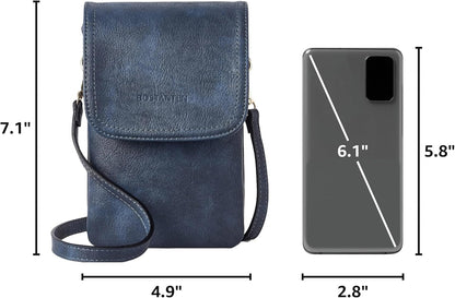 Vegan Leather Crossbody Bags for Women Designer Cell Phone Bag Wallet Purses Adjustable Strap