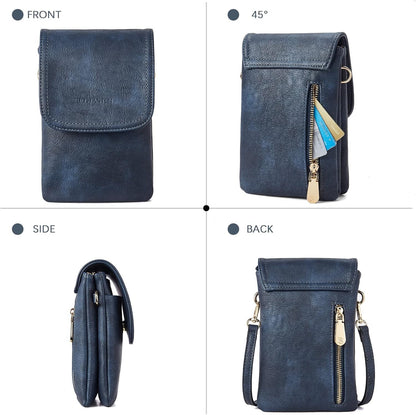 Vegan Leather Crossbody Bags for Women Designer Cell Phone Bag Wallet Purses Adjustable Strap