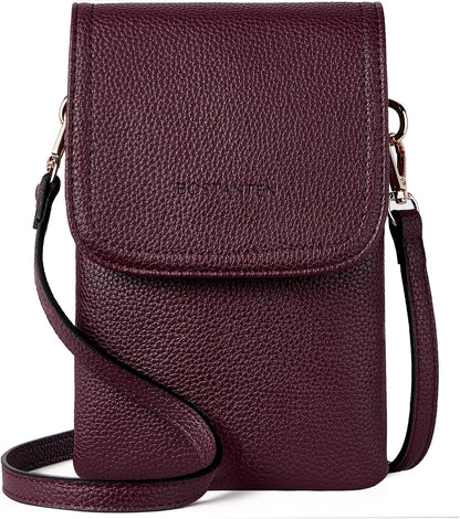 Vegan Leather Crossbody Bags for Women Designer Cell Phone Bag Wallet Purses Adjustable Strap
