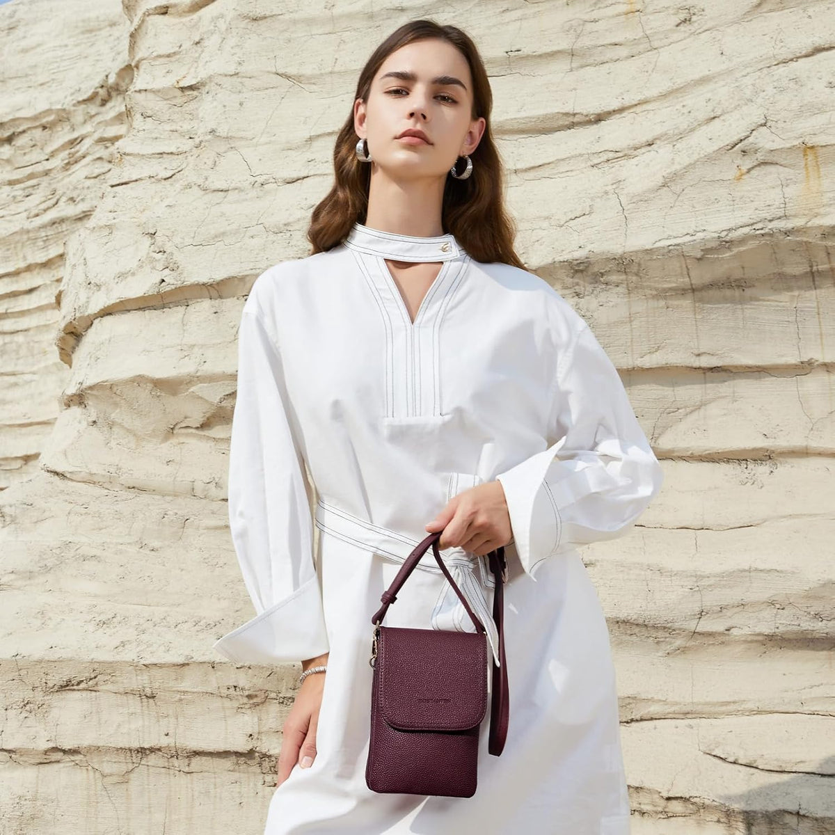Vegan Leather Crossbody Bags for Women Designer Cell Phone Bag Wallet Purses Adjustable Strap