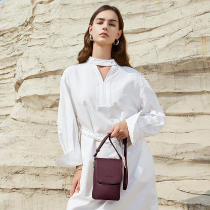 Vegan Leather Crossbody Bags for Women Designer Cell Phone Bag Wallet Purses Adjustable Strap