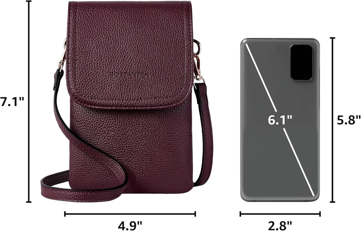 Vegan Leather Crossbody Bags for Women Designer Cell Phone Bag Wallet Purses Adjustable Strap