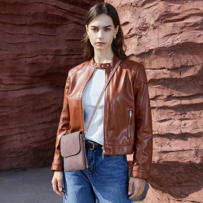 Vegan Leather Crossbody Bags for Women Designer Cell Phone Bag Wallet Purses Adjustable Strap